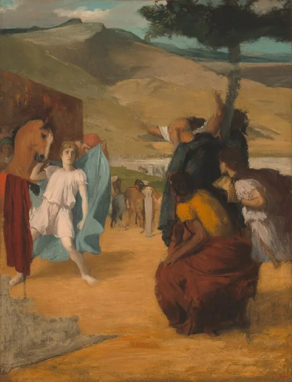 Edgar Degas - Aleksander in Bukefal - umetniška slika za dnevno sobo - reprodukcija na platnu