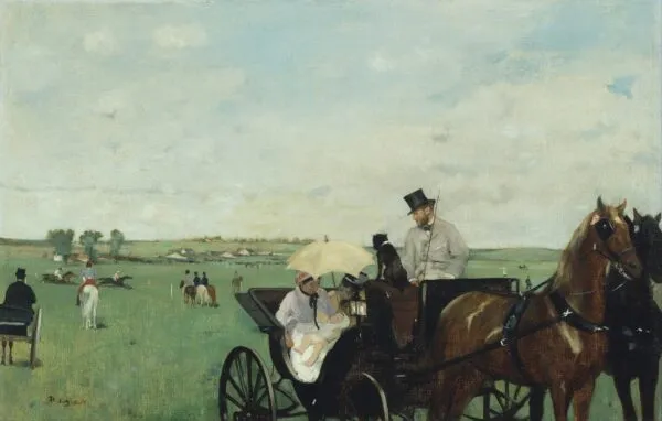 Edgar Degas - Na dirkah na podeželju - ročno slikana umetniška slika - olje na platnu