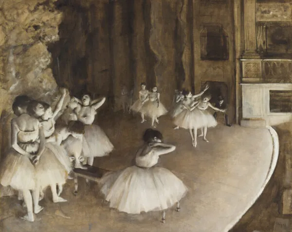 Edgar Degas - Baletna vaja na odru - ročno slikana umetniška slika - olje na platnu