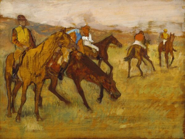 Edgar Degas - Pred dirko - ročno slikana umetniška slika - olje na platnu