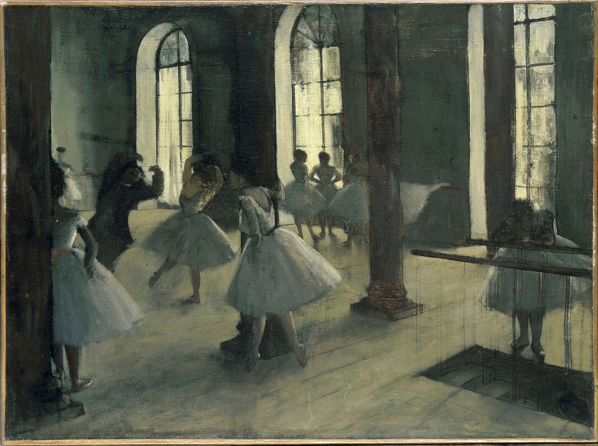 Edgar Degas - Vaja v plesni dvorani - umetniška slika za dnevno sobo - reprodukcija na platnu
