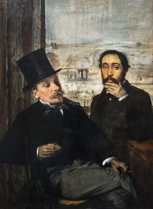 Edgar Degas - Degas in Évariste de Valernes - ročno slikana umetniška slika - olje na platnu