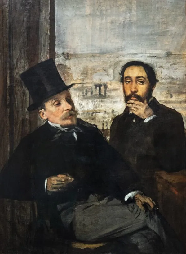 Edgar Degas - Degas ed Évariste de Valernes - riproduzione dipinta a mano - quadro su tela dipinto a mano