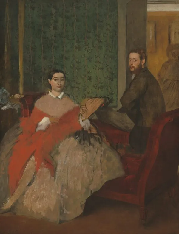Edgar Degas - Edmondo in Thérèse Morbilli - umetniška slika za dnevno sobo - reprodukcija na platnu