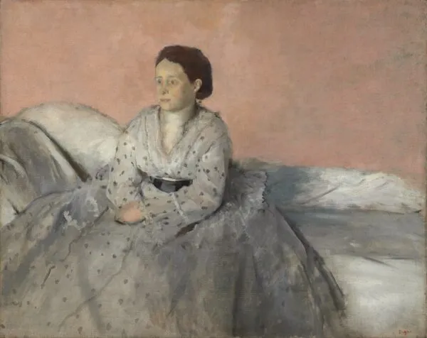 Edgar Degas - Gospa René De Gas - umetniška slika za dnevno sobo - reprodukcija na platnu