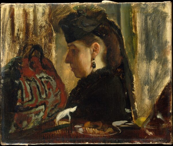 Edgar Degas - Gospodična Marie Dihau - ročno slikana umetniška slika - olje na platnu
