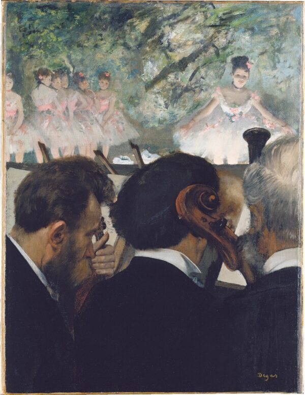 Edgar Degas - Glasbeniki v orkestru - ročno slikana umetniška slika - olje na platnu