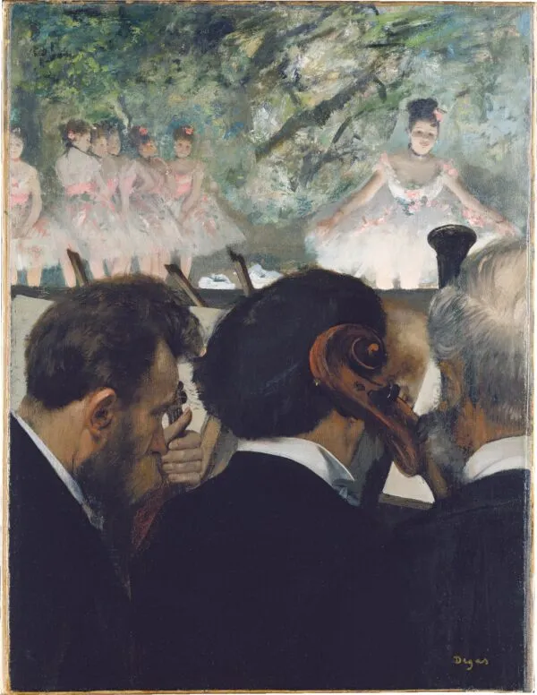 Edgar Degas - Musicisti dell'orchestra - riproduzione dipinta a mano - quadro su tela dipinto a mano