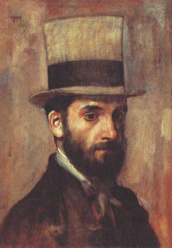 Edgar Degas - Portret Léona Bonnata - ročno slikana umetniška slika - olje na platnu