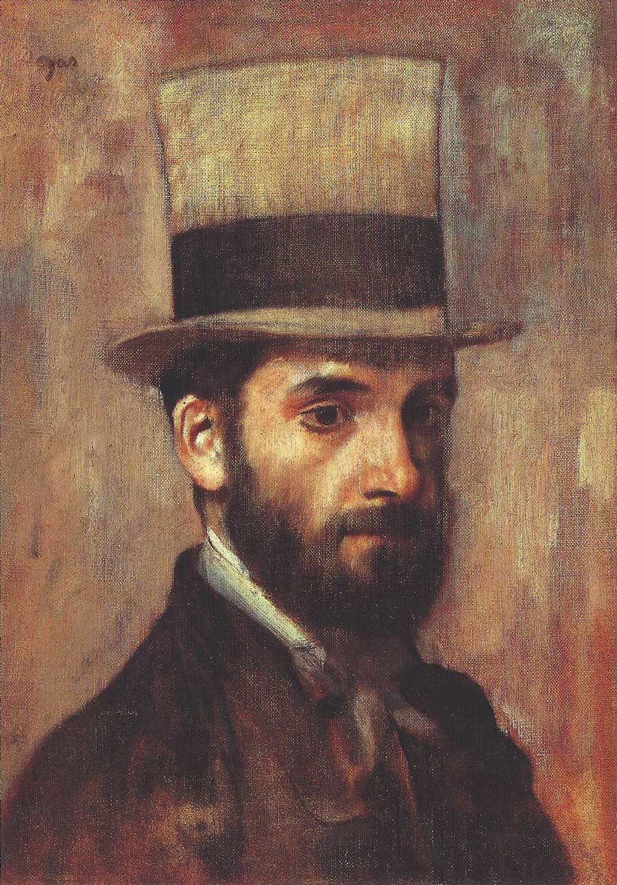 Edgar Degas - Portret Léona Bonnata - ročno slikana umetniška slika - olje na platnu