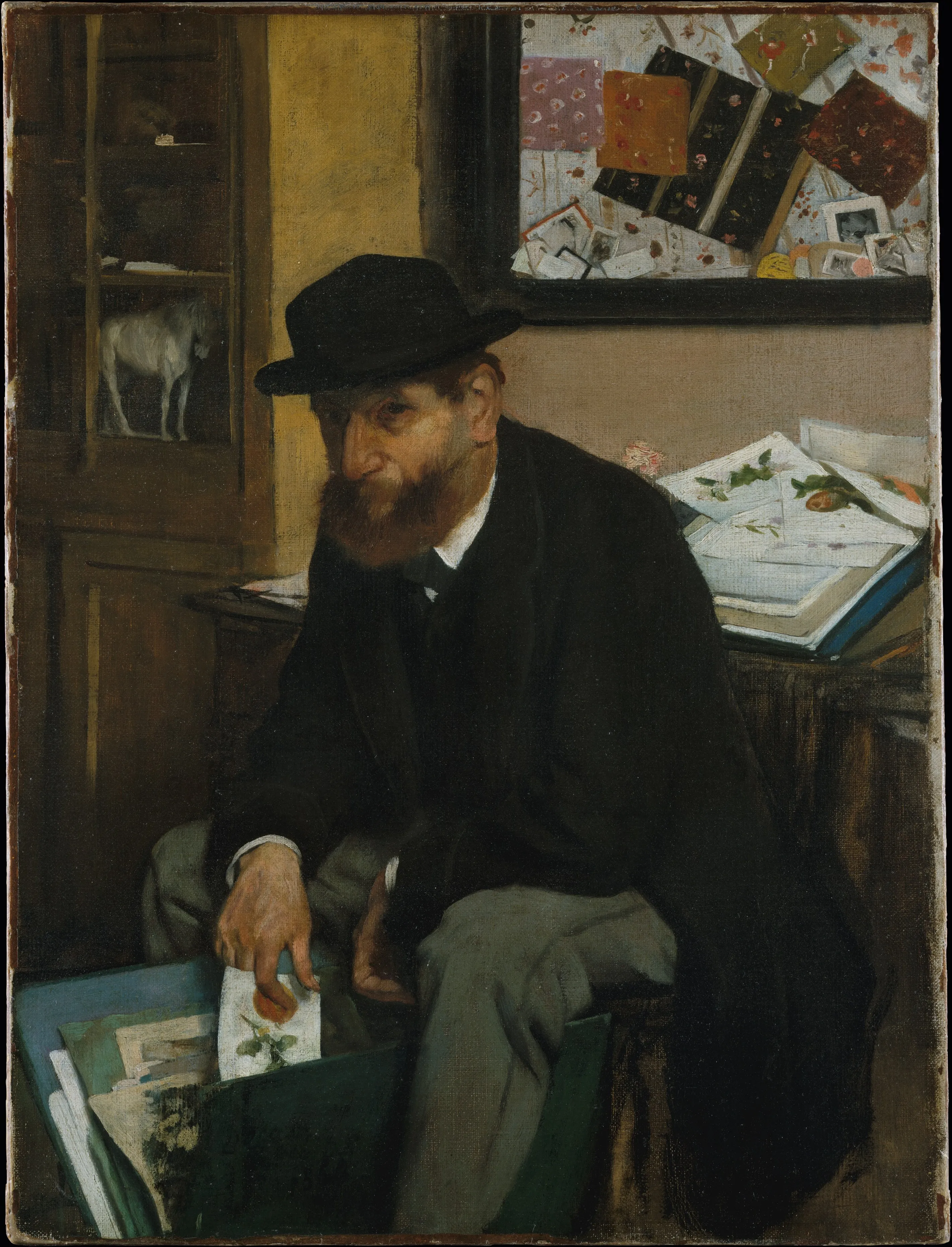 Edgar Degas - Zbiratelj grafik - umetniška slika za dnevno sobo - reprodukcija na platnu