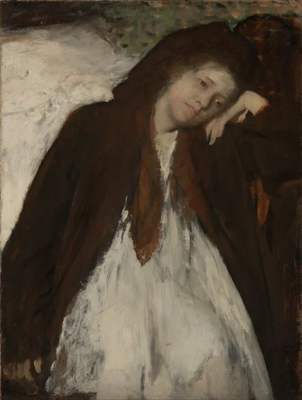 Edgar Degas - Okrevajoča - ročno slikana umetniška slika - olje na platnu