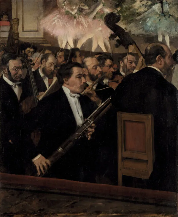Edgar Degas - Orkester v operi - umetniška slika na platnu - ročno slikana reprodukcija