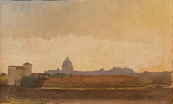 Edgar Degas - Pogled na Rim z bregov Tibere - ročno slikana umetniška slika - olje na platnu