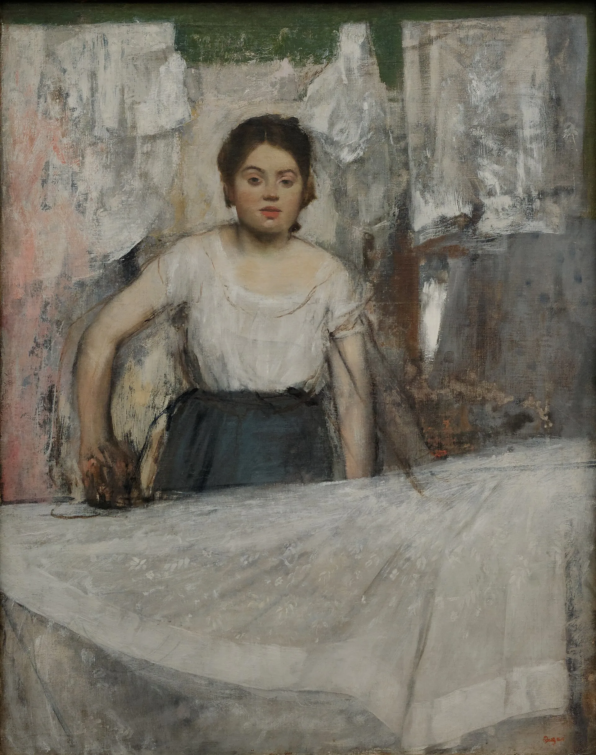 Edgar Degas - Ženska pri likanju - umetniška slika za dnevno sobo - reprodukcija na platnu