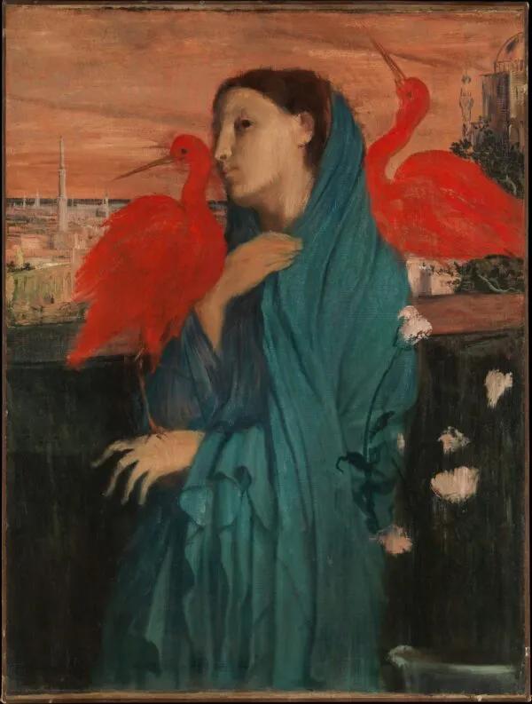 Edgar Degas - Mlada ženska z ibisom - ročno slikana umetniška slika - olje na platnu