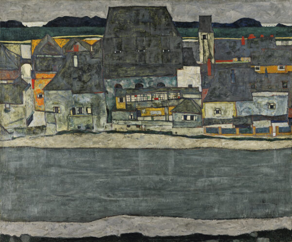 Egon Schiele – Häuser am Fluss (Die alte Stadt)