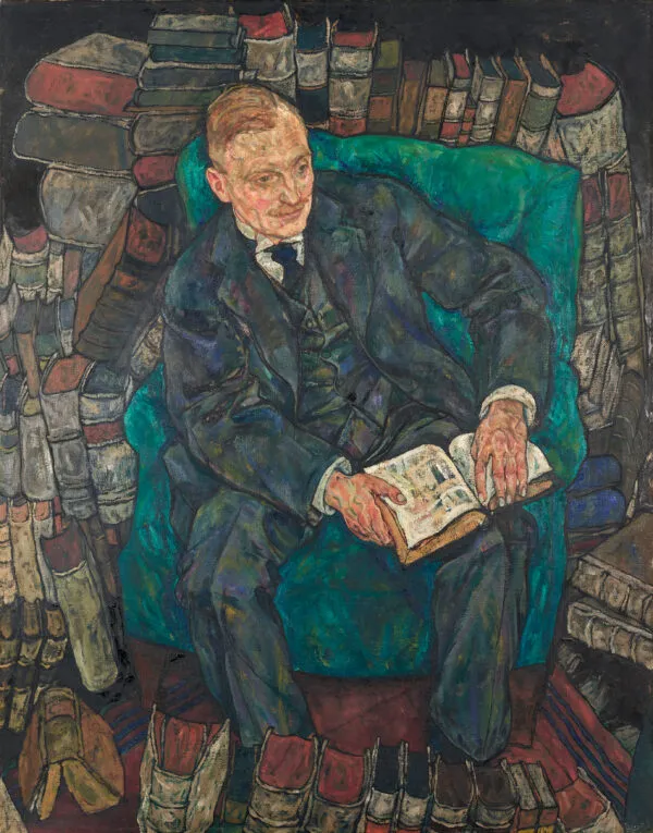 Egon Schiele - Portret dr. Huga Kollerja - umetniška slika na platnu - ročno slikana reprodukcija