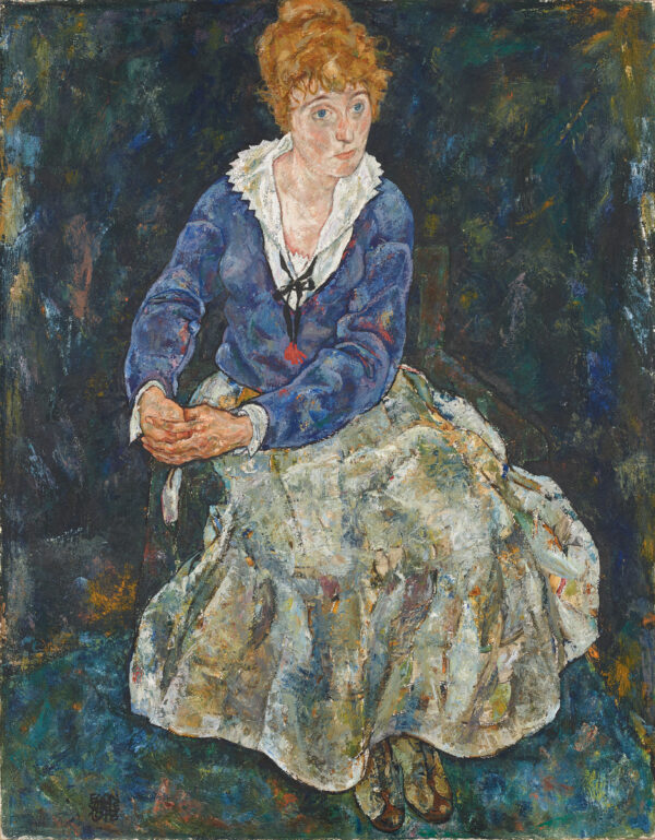 Portret umjetnikove žene, Edith Schiele (sjedeća), 1918 – ručno naslikana uljna slika na platnu