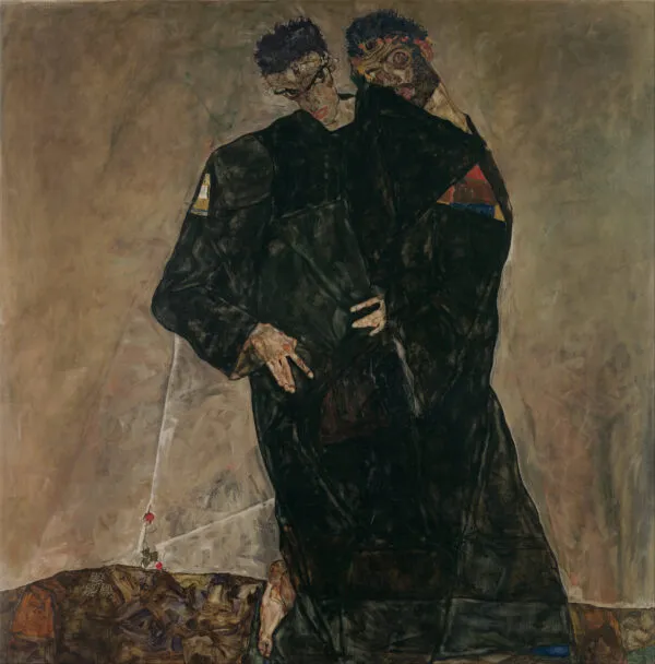 Egon Schiele - Puščavnika - umetniška slika na platnu - ročno slikana reprodukcija