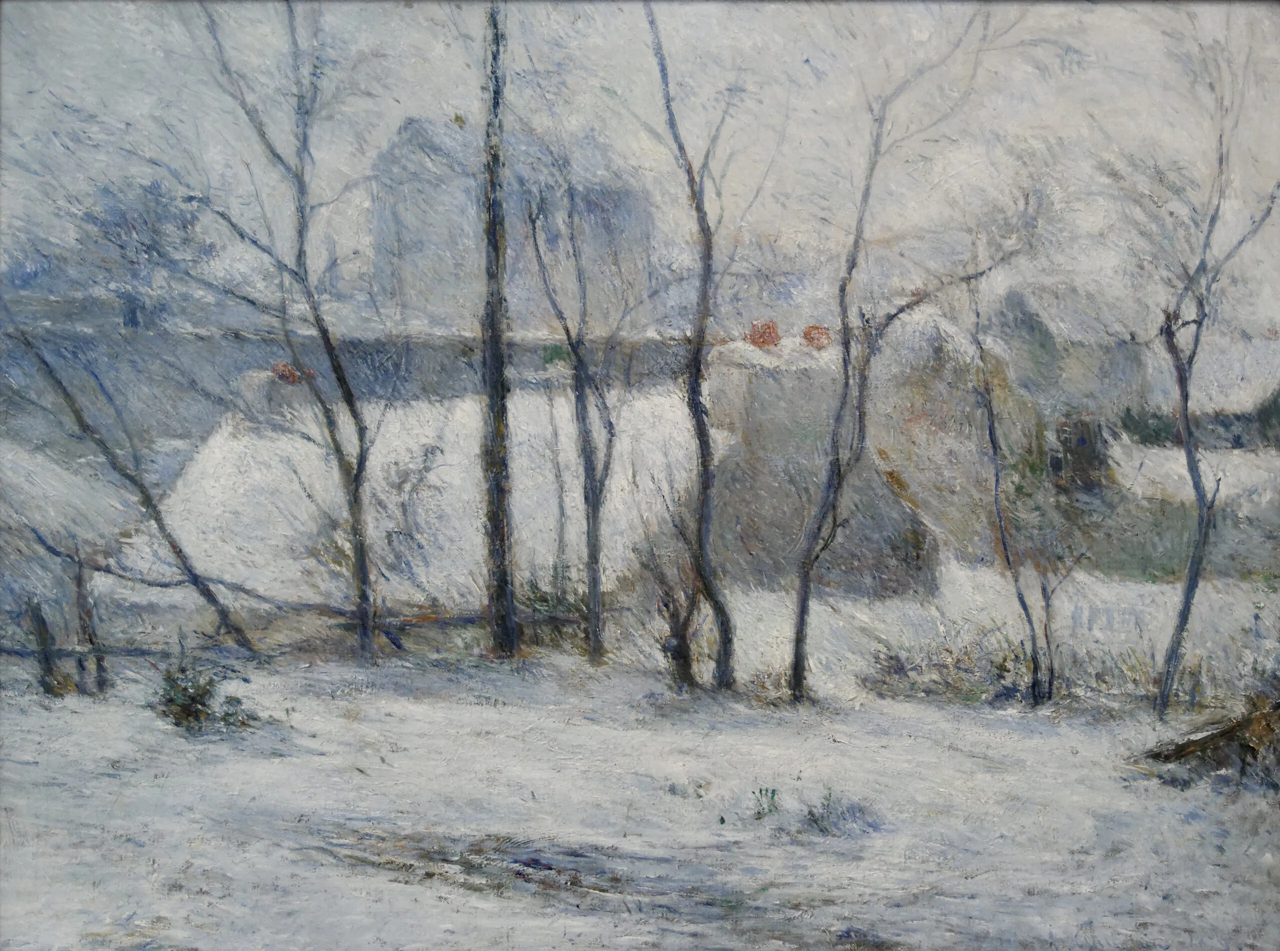 Paul Gauguin - Kert a hó alatt - kézzel festett művészi festmény - olaj vásznon