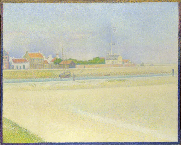 Georges Seurat - Kanal pri Gravelinesu, Grand Fort-Philippe - umetniška slika na platnu - ročno slikana reprodukcija