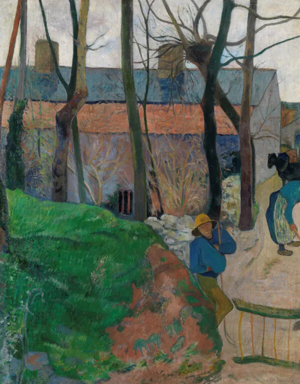 Paul Gauguin - Case a Le Pouldu - quadro su tela dipinto a mano - riproduzione