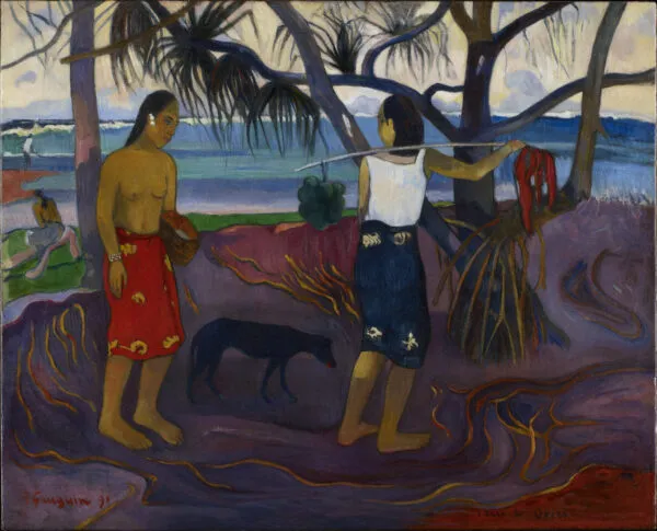Paul Gauguin - I raro te oviri (Sotto il pandano) - quadro su tela dipinto a mano per il soggiorno - riproduzione