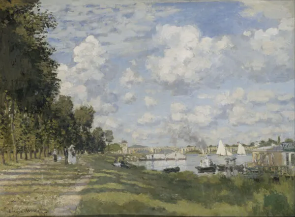 Claude Monet – Il bacino di Argenteuil – riproduzione dipinta a mano su tela, quadro artistico
