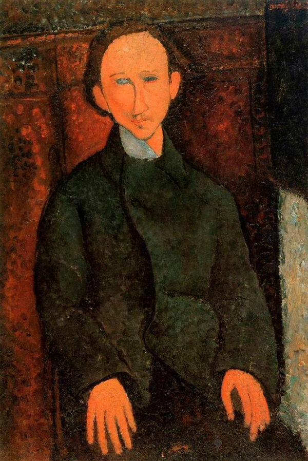 Amedeo Modigliani - Slikar Krémègne - umetniška slika na platnu - ročno slikana reprodukcija