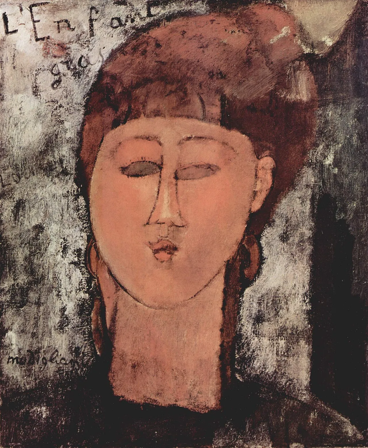 Amedeo Modigliani - L’Enfant gras - ročno slikana umetniška slika - olje na platnu