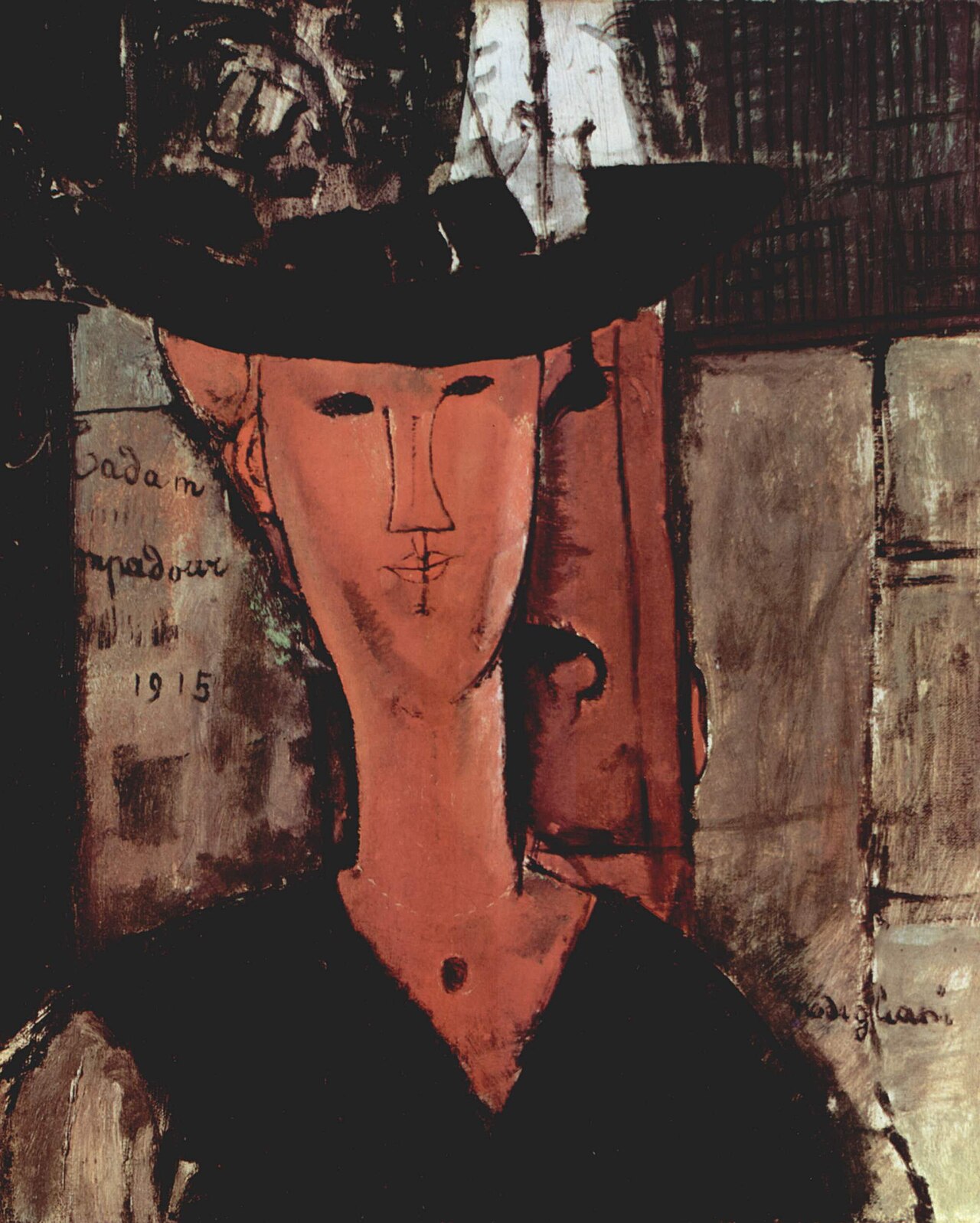 Amedeo Modigliani – Madam Pompadour – handgemaltes Gemälde, Öl auf Leinwand