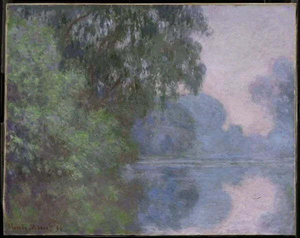 Claude Monet - Jutro na Seni pri Givernyju - ročno slikana umetniška slika - olje na platnu