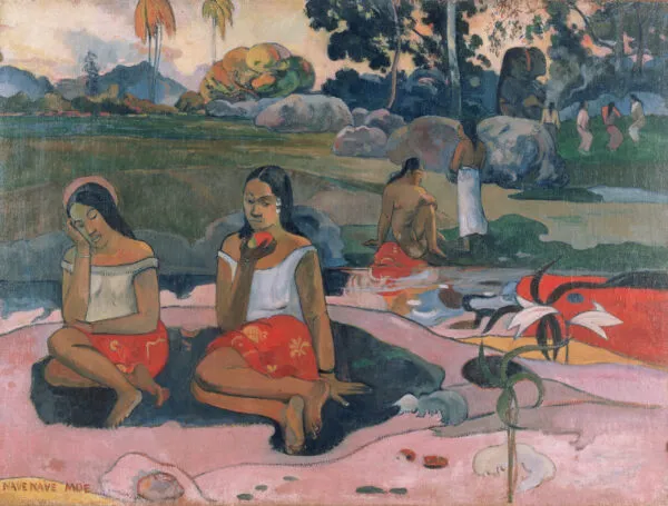 Paul Gauguin - Nave nave moe (La sacra sorgente) - quadro su tela dipinto a mano per il soggiorno - riproduzione