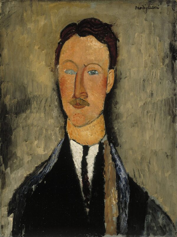 Amedeo Modigliani - Portret Léopolda Survaga - umetniška slika na platnu - ročno slikana reprodukcija