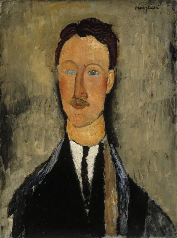 Amedeo Modigliani - Ritratto di Léopold Survage - quadro su tela dipinto a mano - riproduzione