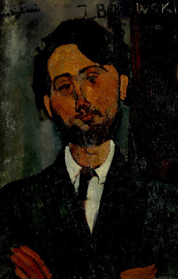 Amedeo Modigliani - Portret Léopolda Zborowskega (Izraelski muzej) - umetniška slika na platnu - ročno slikana reprodukcija