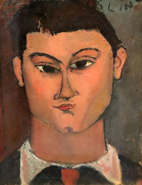 Amedeo Modigliani - Portret Moïsa Kislinga - ročno slikana umetniška slika - olje na platnu