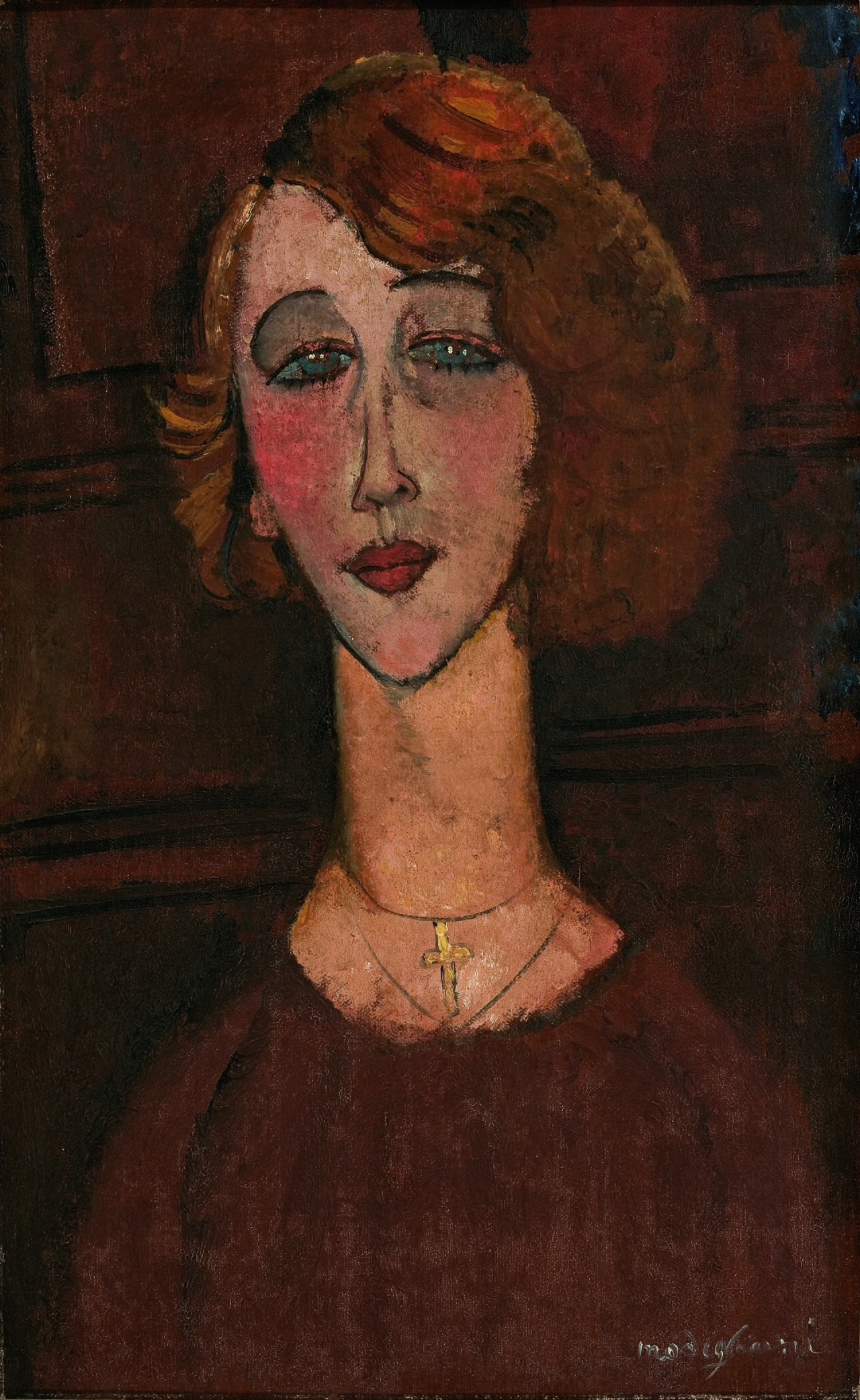 Amedeo Modigliani – Renée – riproduzione dipinta a mano, olio su tela