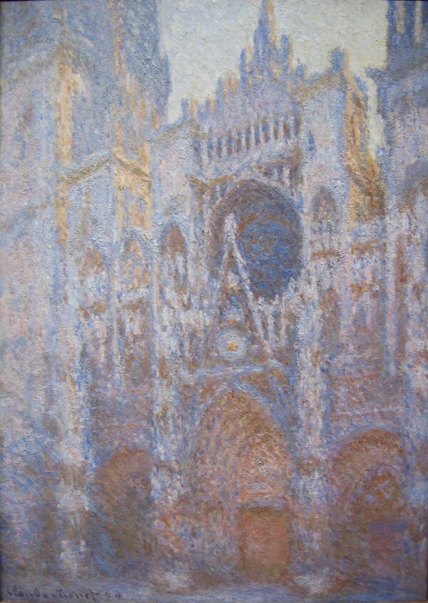 Claude Monet – Kathedrale von Rouen, Portal – handgemaltes Ölgemälde, Reproduktion auf Leinwand