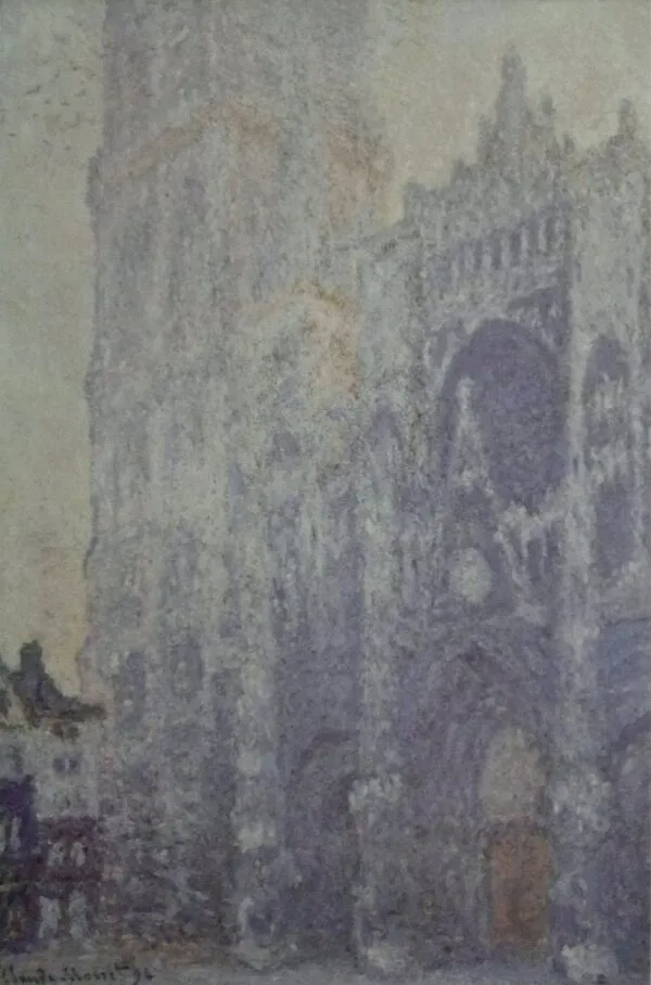 Claude Monet – Kathedrale von Rouen, Portal und Turm Saint-Romain – handgemaltes Ölgemälde, Reproduktion auf Leinwand