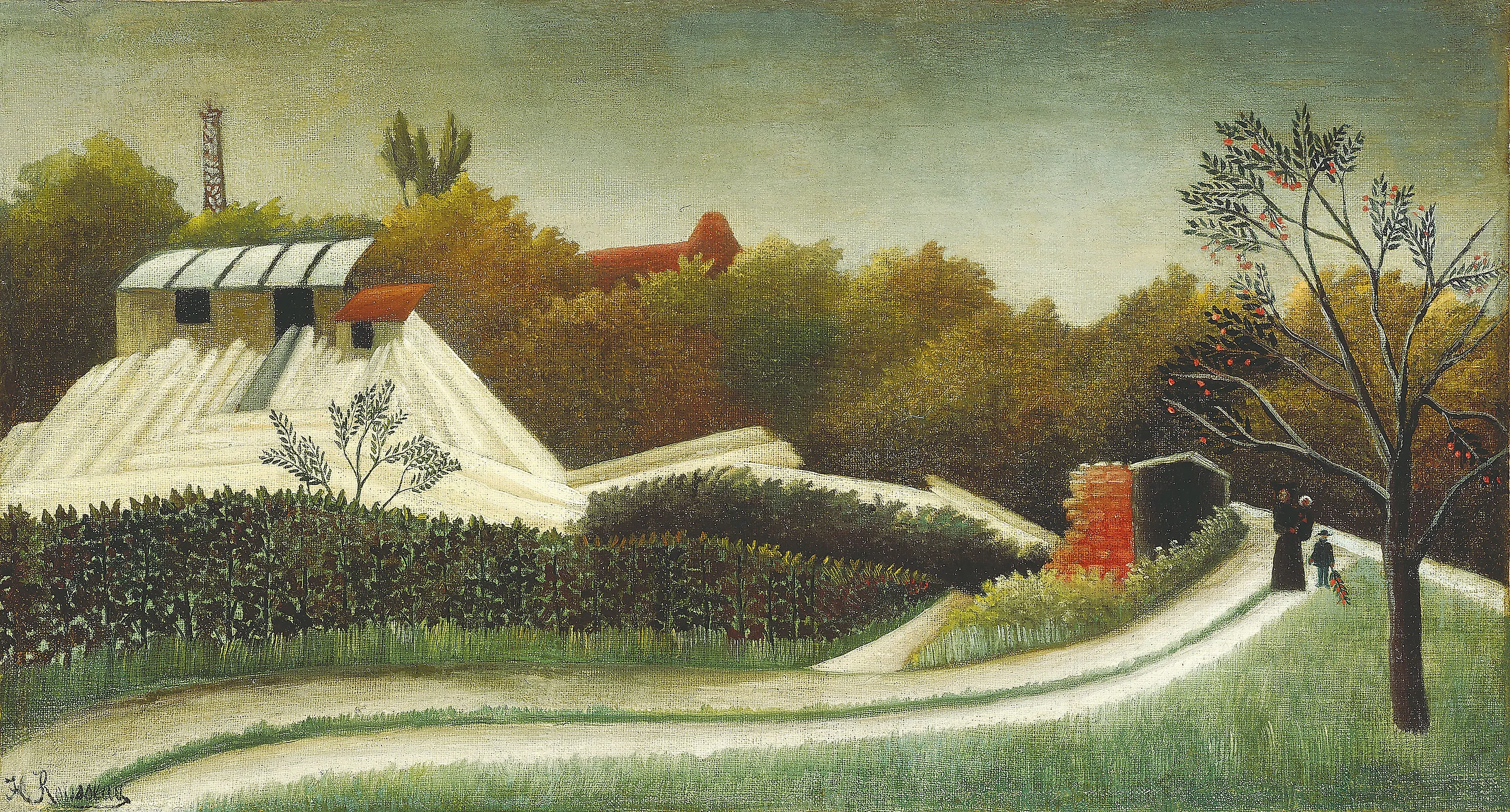 Henri Rousseau - Sawmill, Outskirts of Paris - oil painting reproduction for the living room - on canvas