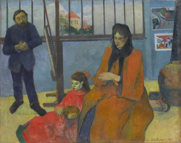 Paul Gauguin - L'atelier di Schuffenecker - riproduzione dipinta a mano - quadro su tela dipinto a mano