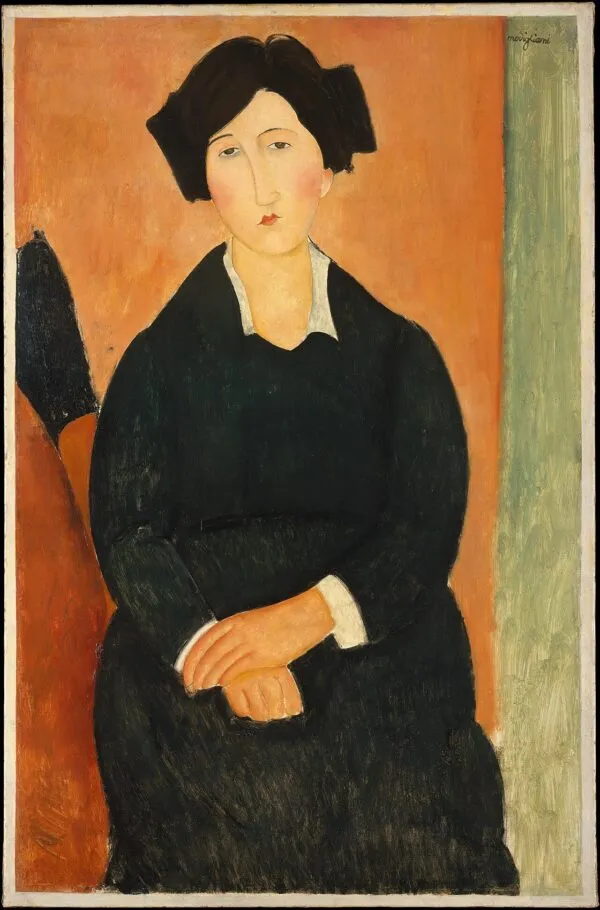 Amedeo Modigliani - Italijanka - umetniška slika na platnu - ročno slikana reprodukcija