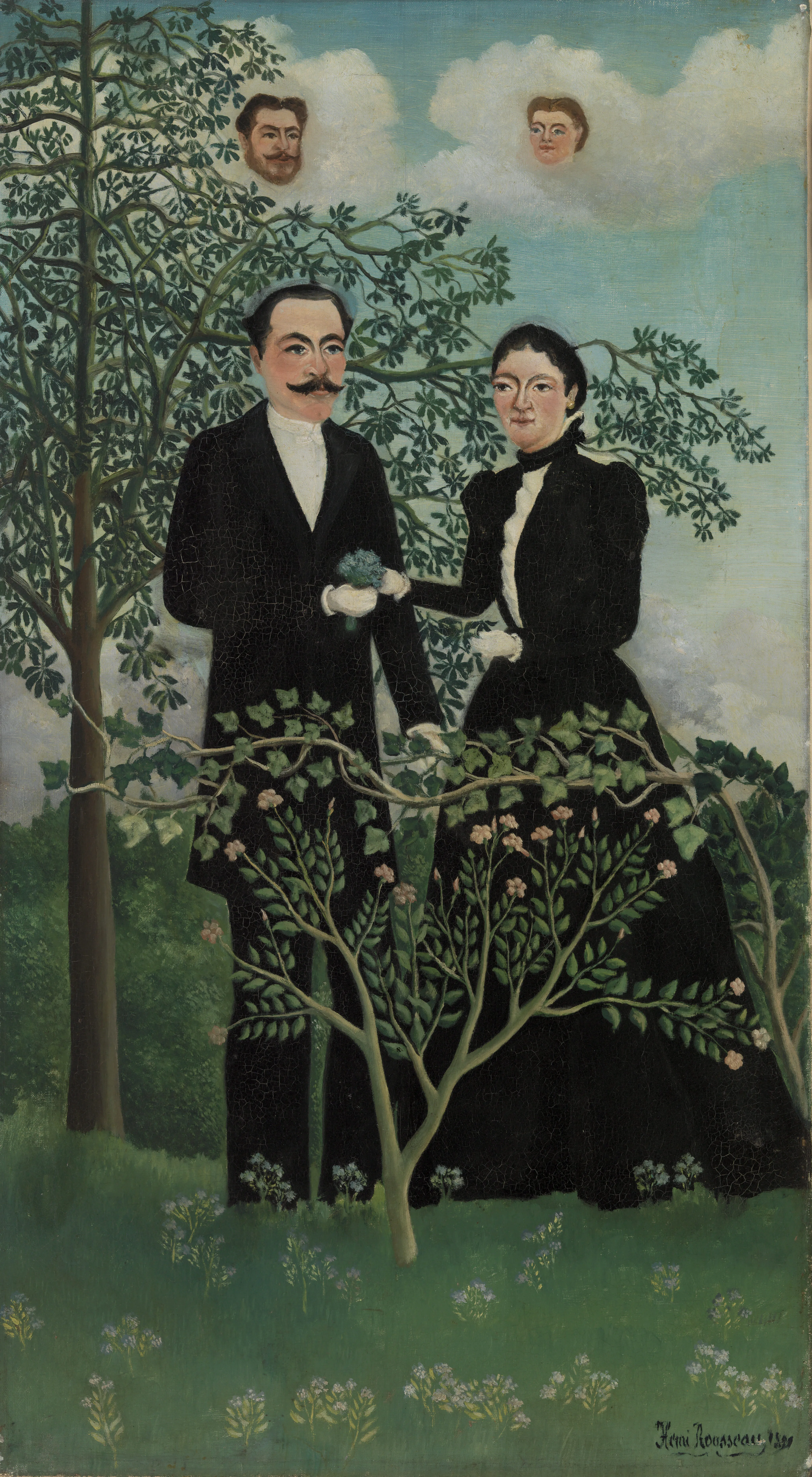 Henri Rousseau - Vergangenheit und Gegenwart - Kunstgemälde auf Leinwand - handgemaltes Gemälde