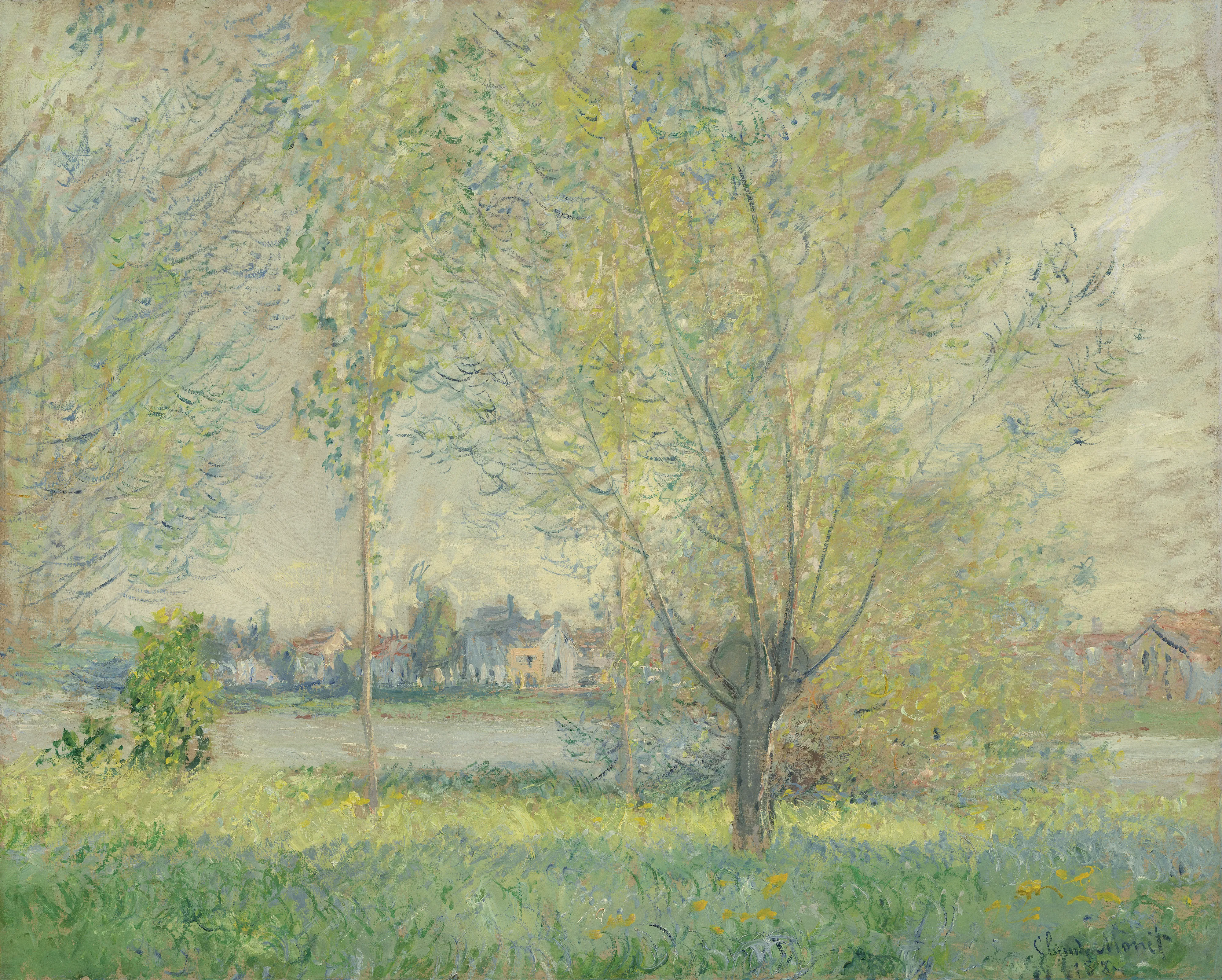 Claude Monet – Die Weiden – handgemaltes Ölgemälde, Reproduktion auf Leinwand