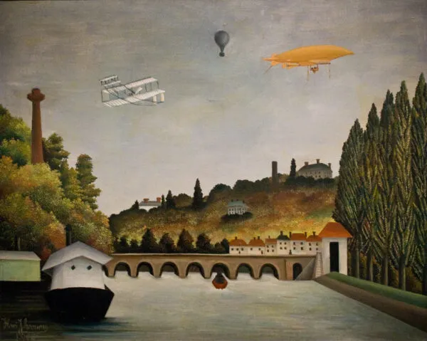 Henri Rousseau - Pogled na most v Sèvresu - umetniška slika na platnu - ročno slikana reprodukcija