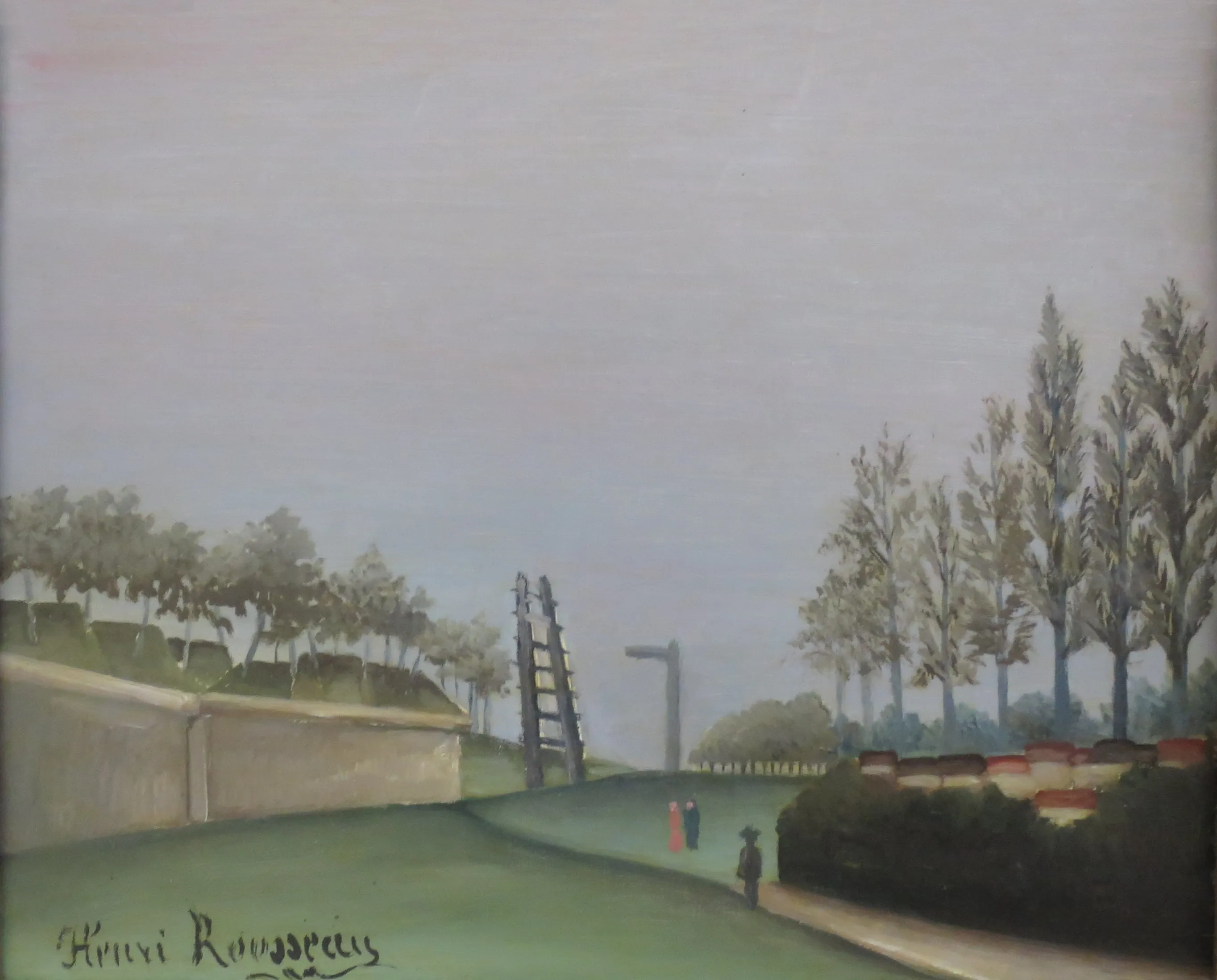 Henri Rousseau - View of the Fortifications to the Left of the Gate of Vanves - hand-painted oil painting reproduction - oil on canvas