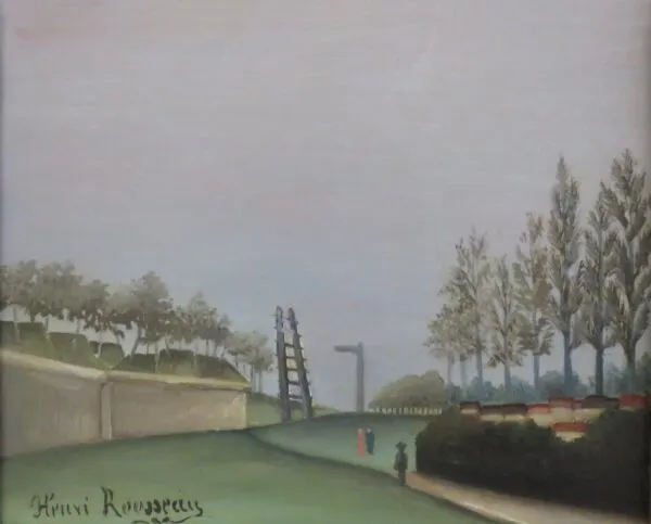 Henri Rousseau - Pogled na utrdbe levo od vrat Vanves - umetniška slika na platnu - ročno slikana reprodukcija