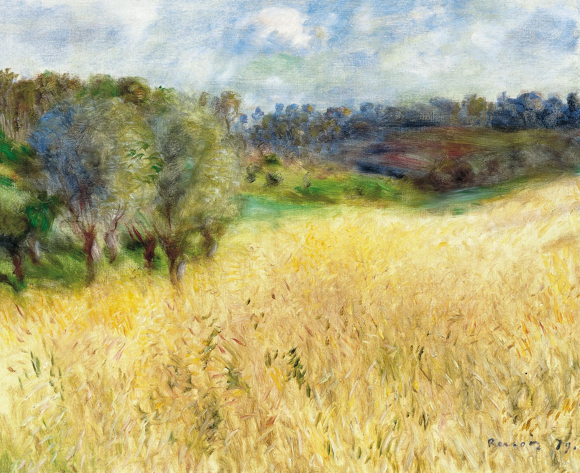 Pierre-Auguste Renoir - Kornfeld - Kunstgemälde auf Leinwand - handgemaltes Gemälde